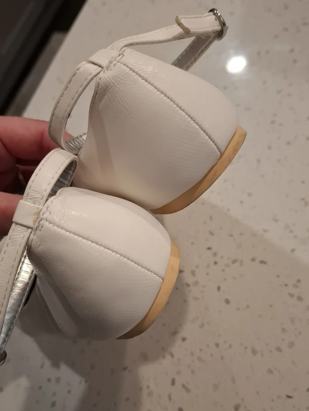 Janie And Jack Girls White Bow Flats Size 4